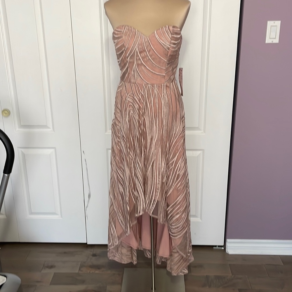 Strapless High-Low Gown